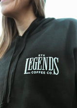 Load image into Gallery viewer, Women's Lightweight Crop Hooded Sweatshirt - Black