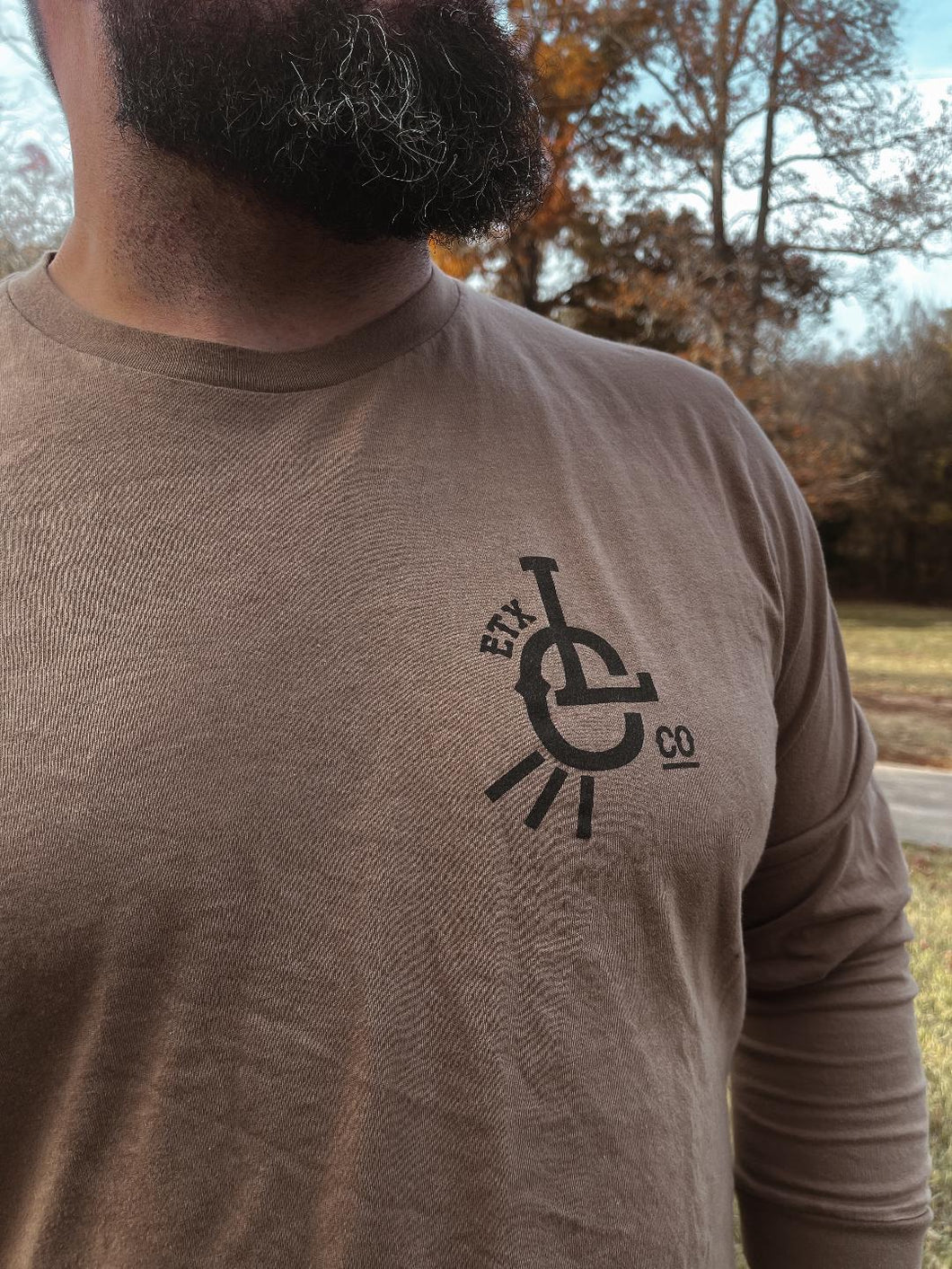 Men's Long Sleeve Brand Shirt - Vintage Brown