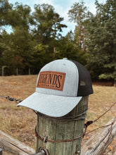 Load image into Gallery viewer, Trucker Hat - Heather Grey/Black with Leather Patch
